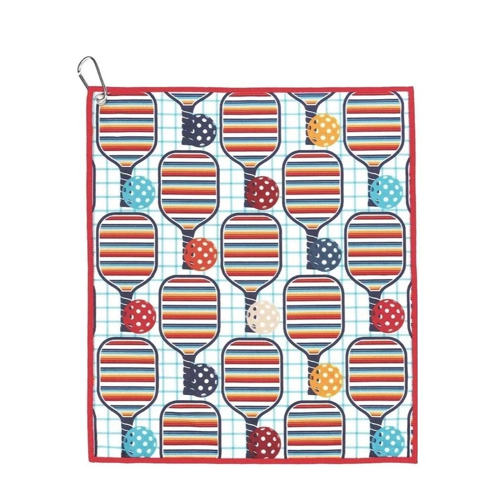 Millie Rose Pickleball Towel | Paddle and Balls Pickleball Towel Super Cute Gift
